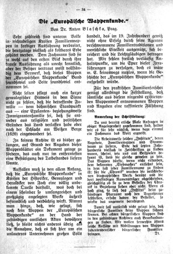 Europäische Wappenkunde