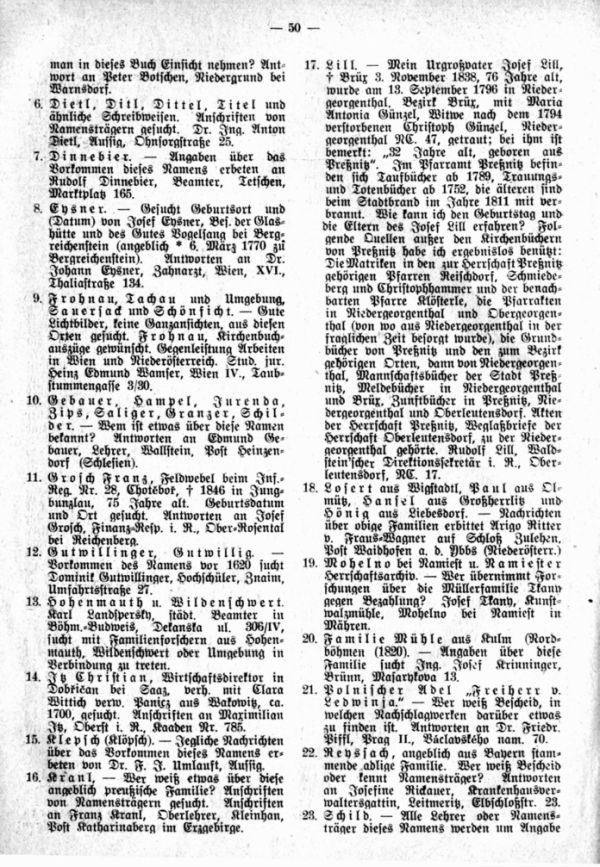 Such- und Anzeigenecke -  2