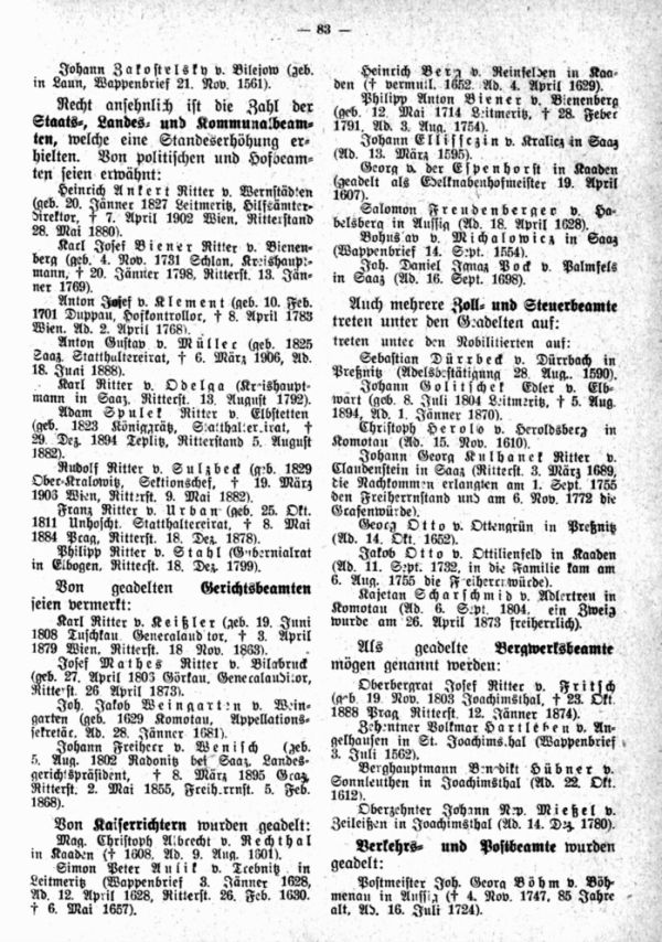 Adels- und Wappenwerber aus der Gegend des böhm. Mittel- und Erzgebirges - 2