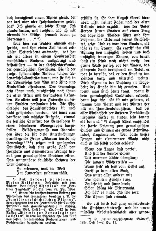 Zur Psychologie des Familienforschers - 2