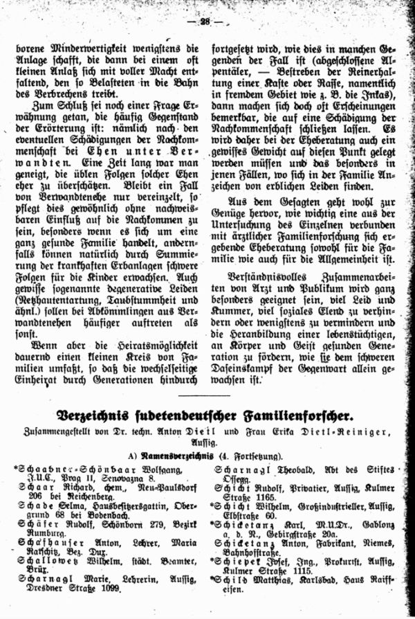Verzeichnis sudetendeutscher Familienforscher - 1