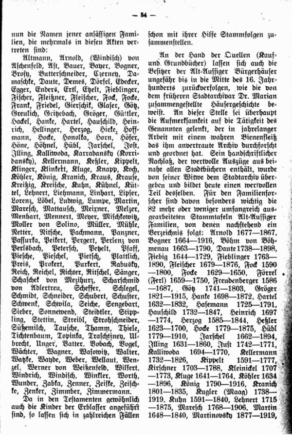 Die familienkundl. Quellen im Aussiger Stadtarchiv - 2