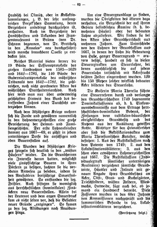 Geschichtlichesquellen der mährischen Heimat- und Familienforschung - 4