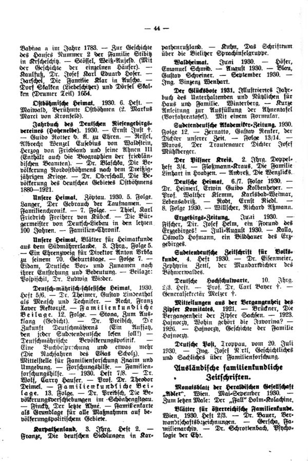 Schrifttum -  Aus der Stadtarchiv Prag - Josef Heinrich Freiherr von Smola