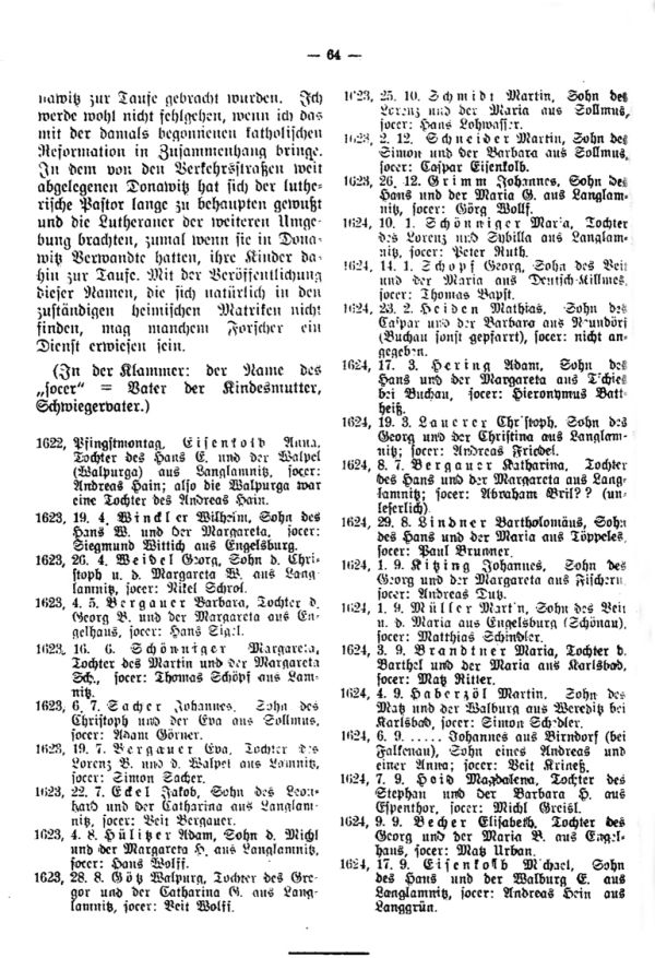 Aus der Matriken von Donawitz - 2