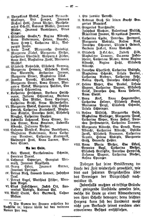Eine Kirchensitzordnung für die Pfarrkirche zu Dobrzan aus dem Jahre 1684 - 3