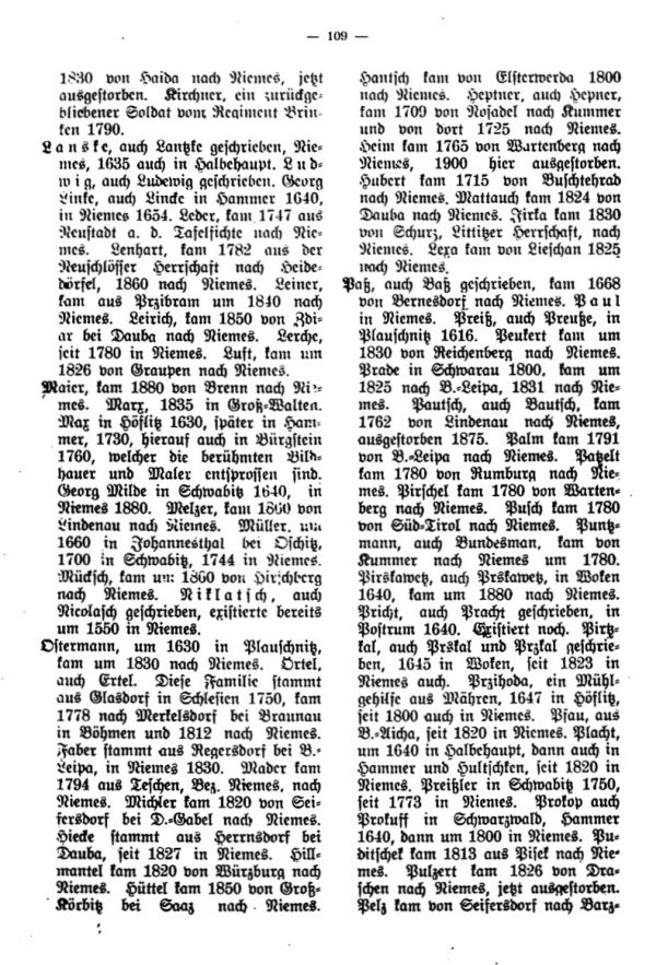 Über die Herkunft der Familien in Niemes und Umgebung - 3