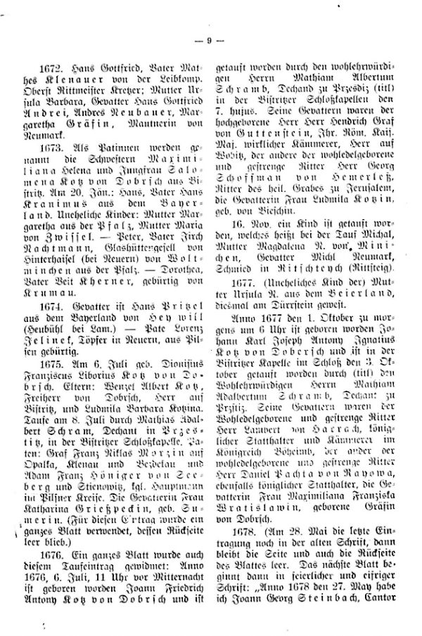 Adelige, Auswärtige und Ausländer im alten Kirchenbuch von Neuern (1654-1706) - 3