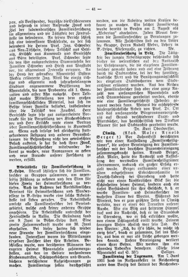 Landesdirektor Dr. Karl Förster + - Familientag der Tugemann