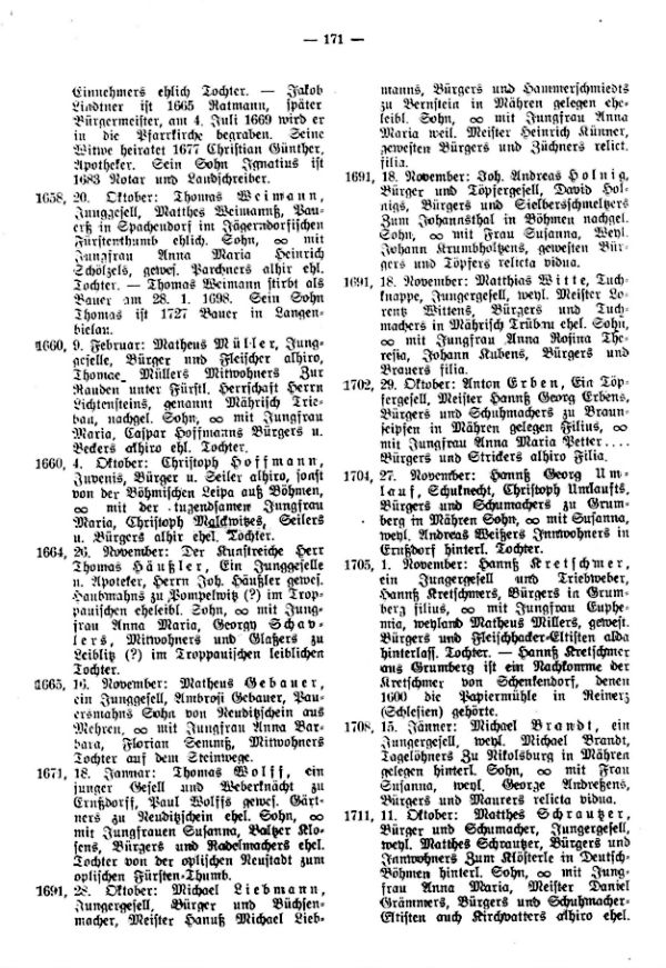 Nachrichten über Sudetendeutsche in den Traumatriken der preußisch-schlesischen Kreisstadt Reichenbach im Eulengebirge - 2