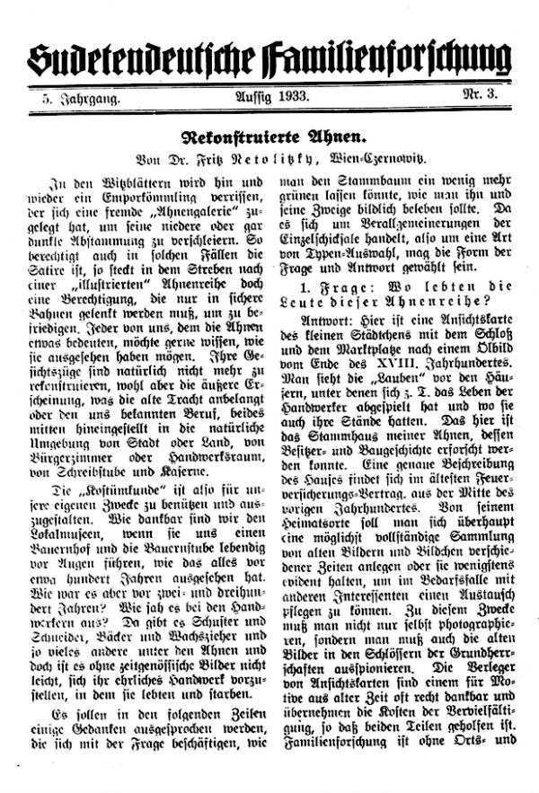 Rekonstruierte Ahnen - 1