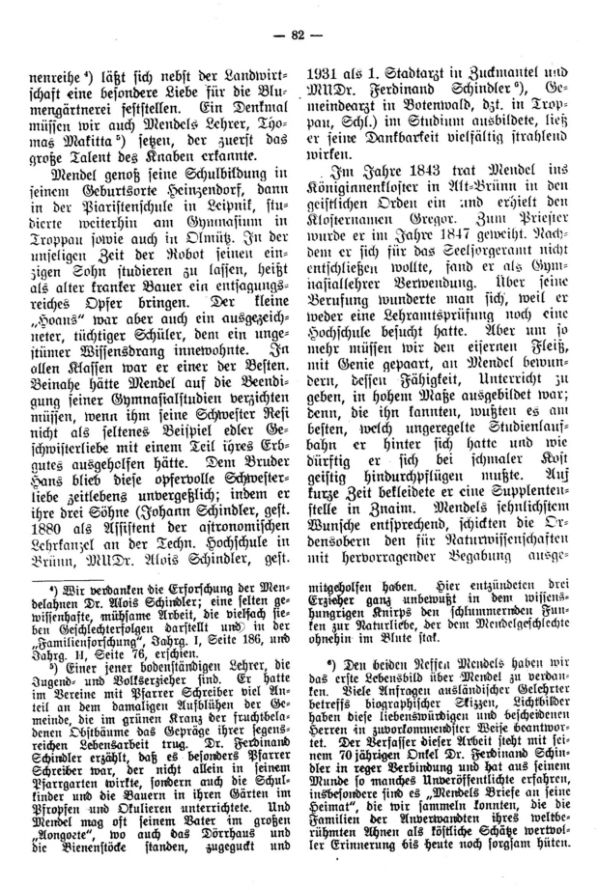 Gregor Johann Mendel, seine Heimat und sein Werk - 2