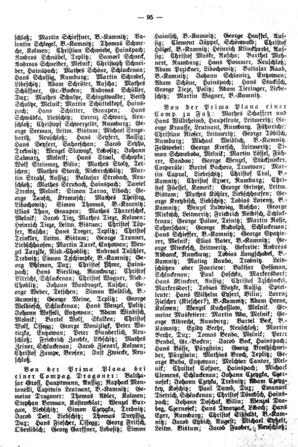 Soldatenregister aus dem Jahre 1663 für den Leitmeritzer Kreis - 3