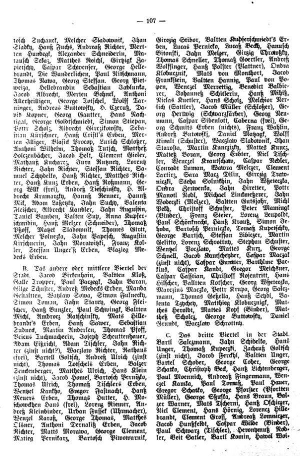 Troppauer Familien nach dem Urbar vom Jahre 1586 - 2