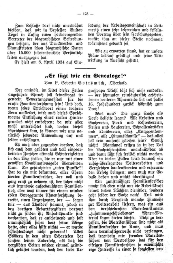 Er lügt wie ein Genealoge! - 1