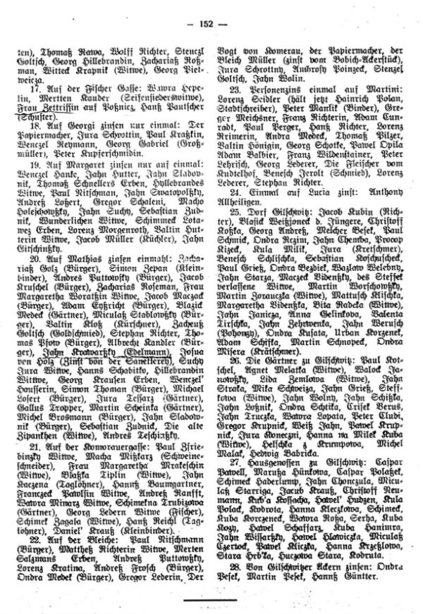 Troppauer Familien nach dem Urbar vom Jahre 1586 - 2