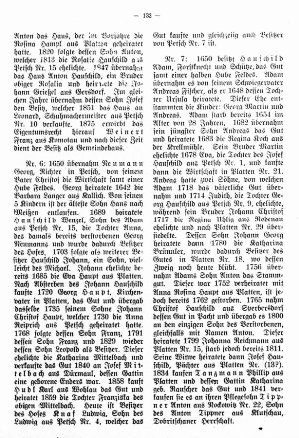 Besitzerfolgen der Gemeinde Petsch bei Platten (Erzgebirge) - 4