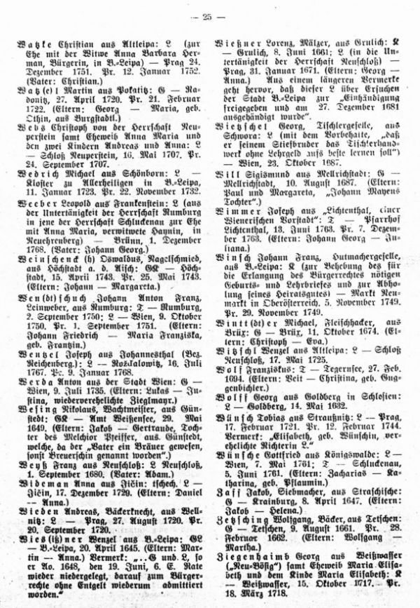 Die Geburts- und Weglaßbriefe des Böhm.-Leipaer Stadtarchives - 2