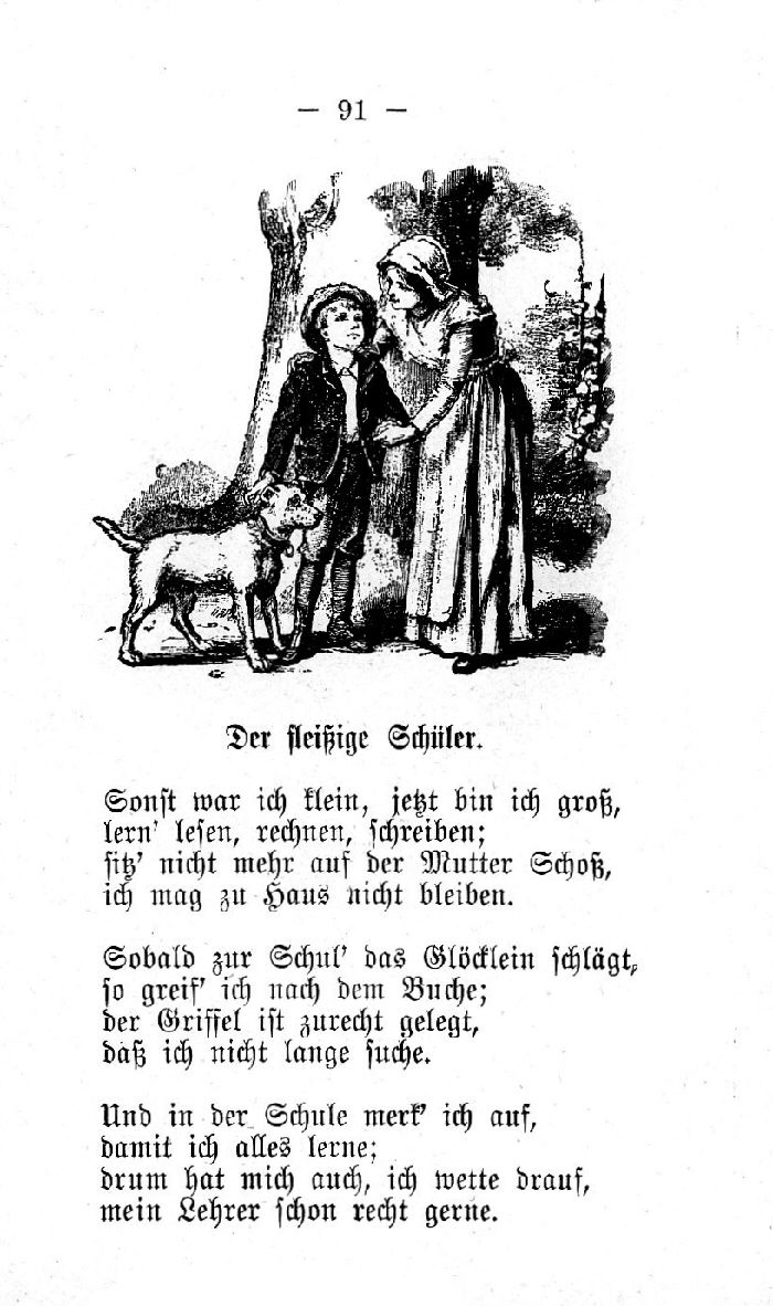 Deutsche Fibel -Der fleißige Schüler