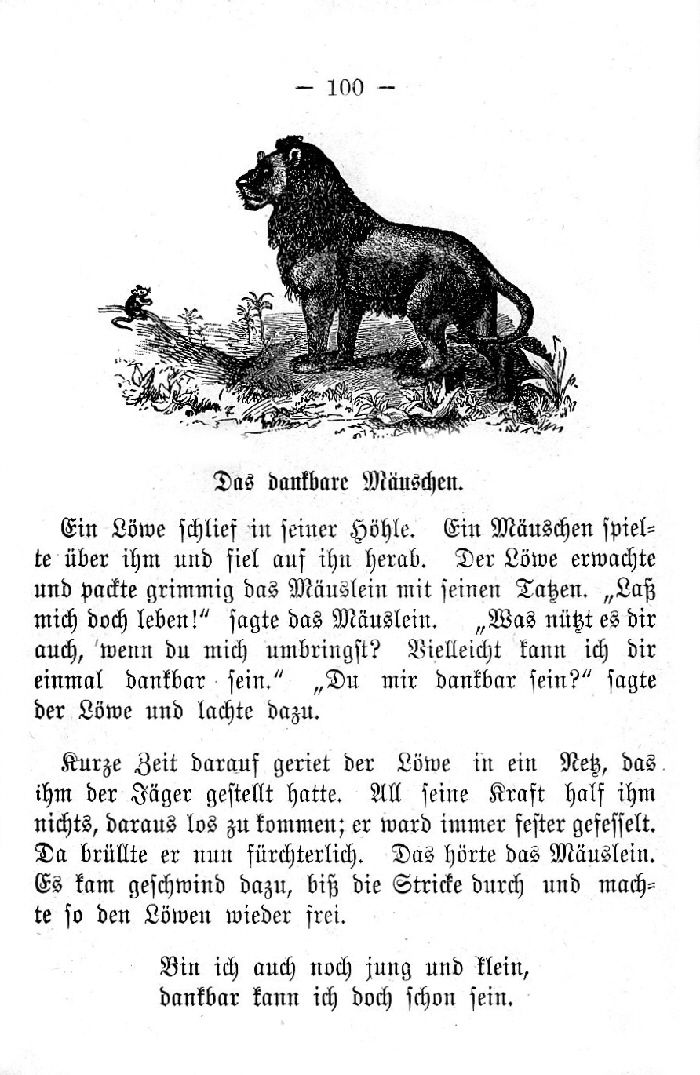Deutsche Fibel -Das dankbare Mäuschen