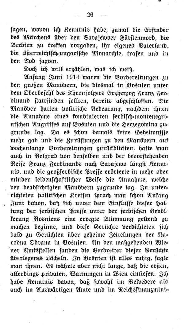 II. Kapitel: Die Wahrheit über den Fürstenmord von Sarajewo