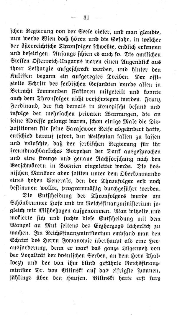 II. Kapitel: Die Wahrheit über den Fürstenmord von Sarajewo