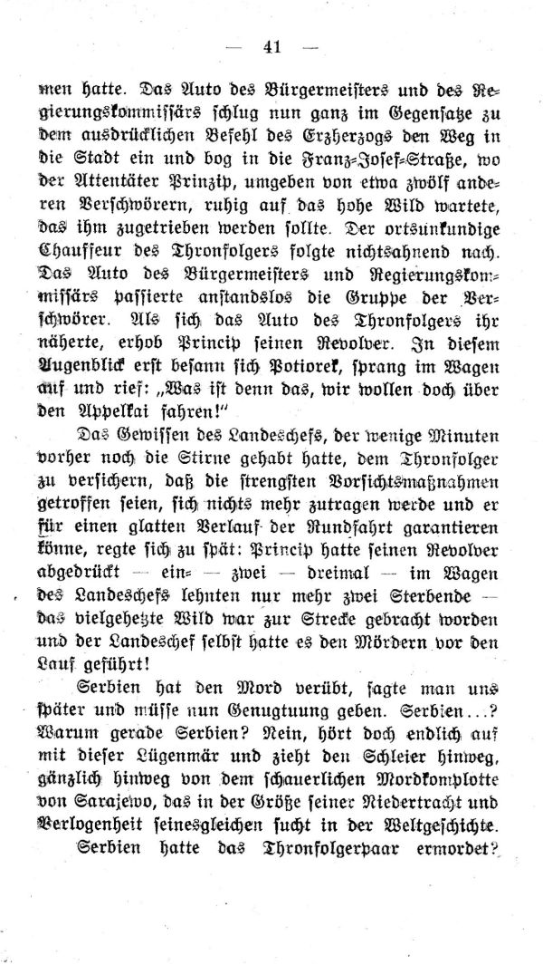 II. Kapitel: Die Wahrheit über den Fürstenmord von Sarajewo