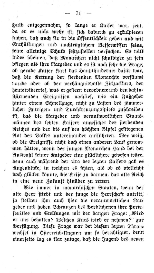 IV. Kapitel: Die Aera des letzten Kaisers