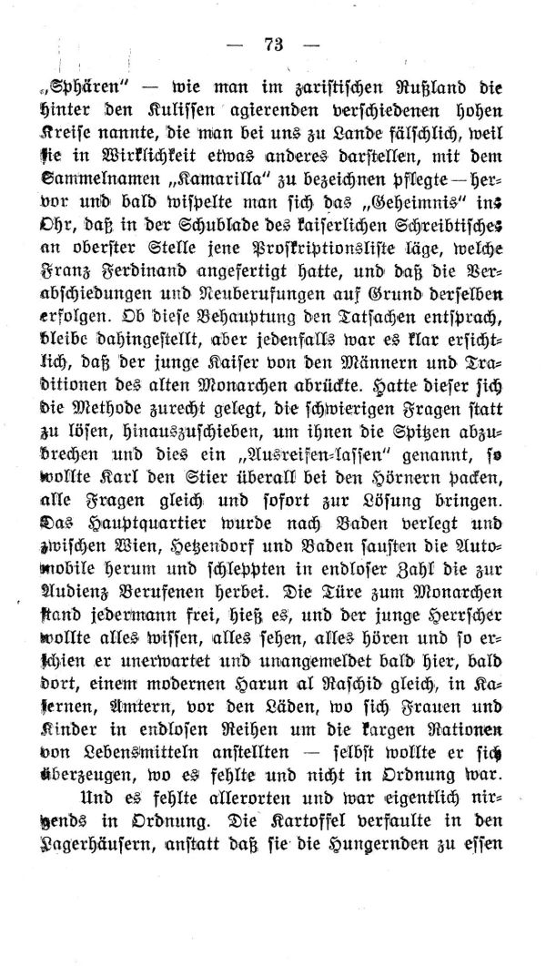 IV. Kapitel: Die Aera des letzten Kaisers