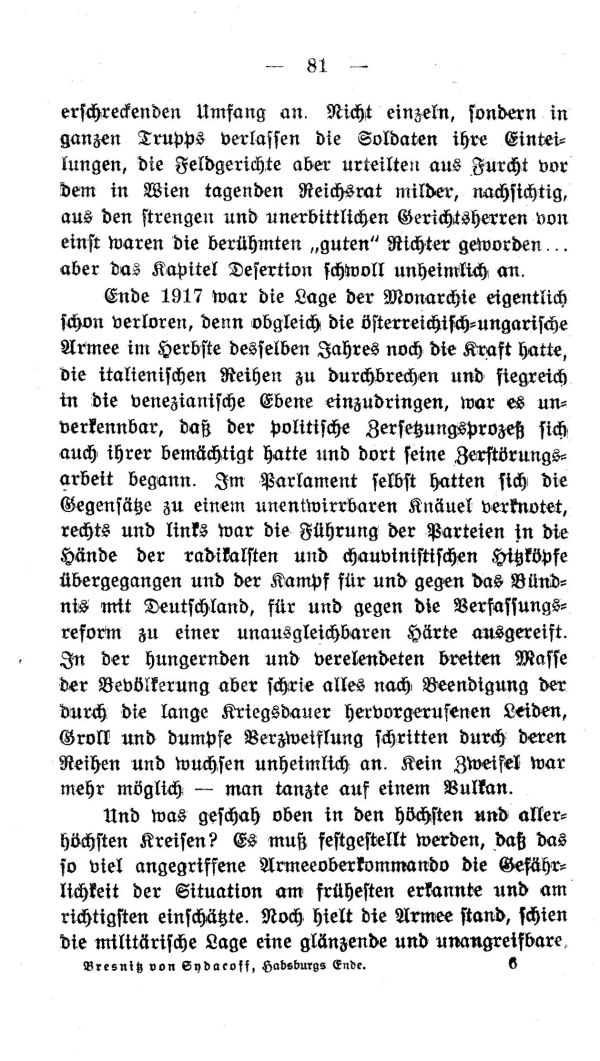 IV. Kapitel: Die Aera des letzten Kaisers