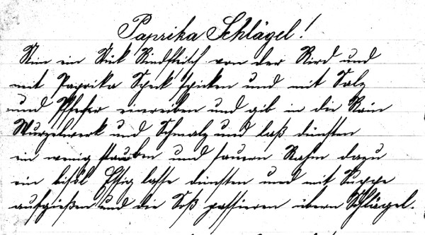 Rezept 'Paprika Schlägel'